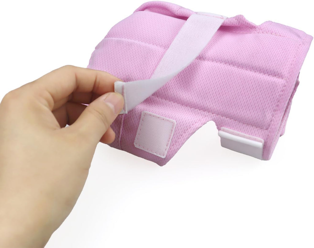 Cat wearing breathable mesh ear cover for grooming