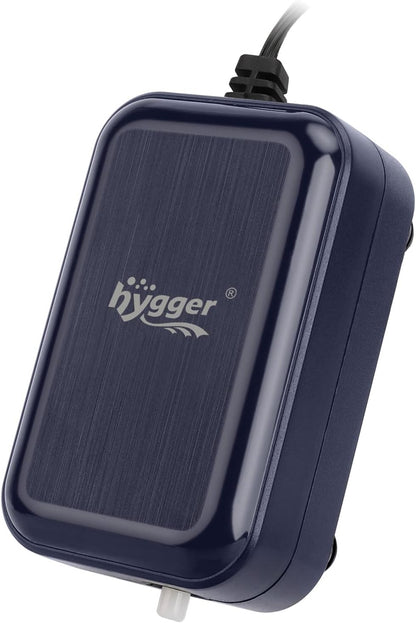 Hygger aquarium air pump packaging and contents
