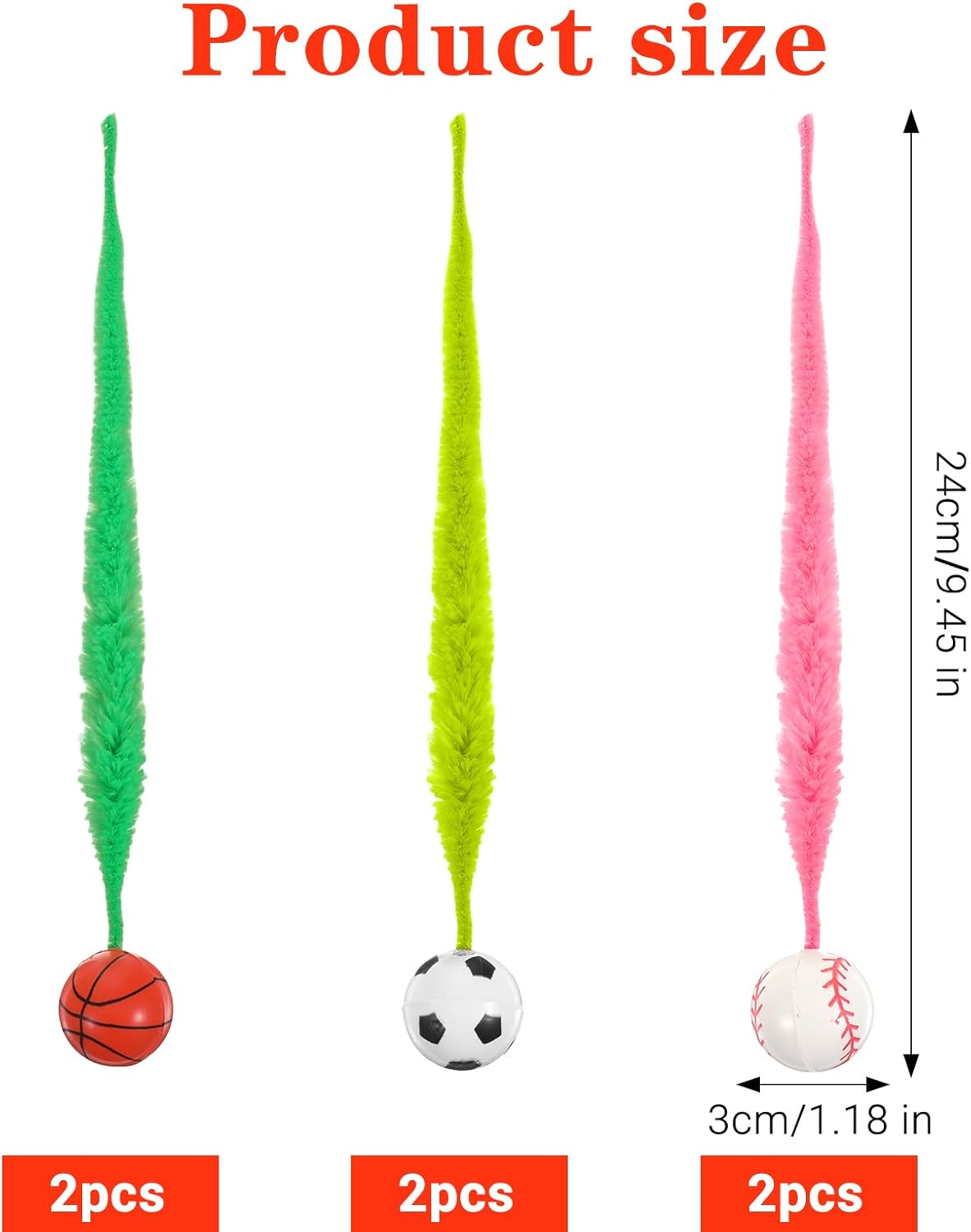 Classicseali sports themed cat balls with colorful tails