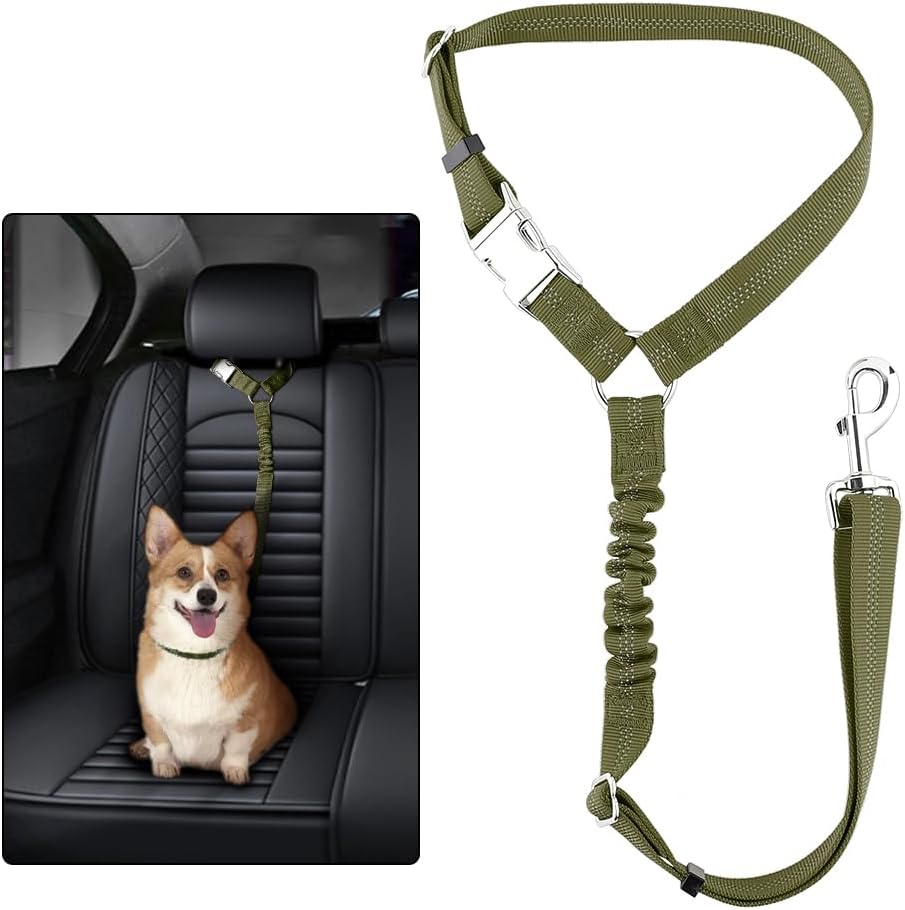 Plutus Pet Dog Seat Belt for Car Headrest, Reflective and Adjustable Restraint with Elastic Bungee for Safety, Vehicle Seatbelt Harness for Small Medium Large Dogs and Cats - Image 12