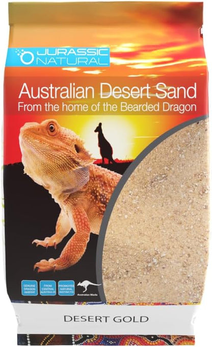 Premium imported red sand for bearded dragons showcasing excellent heat retention properties.