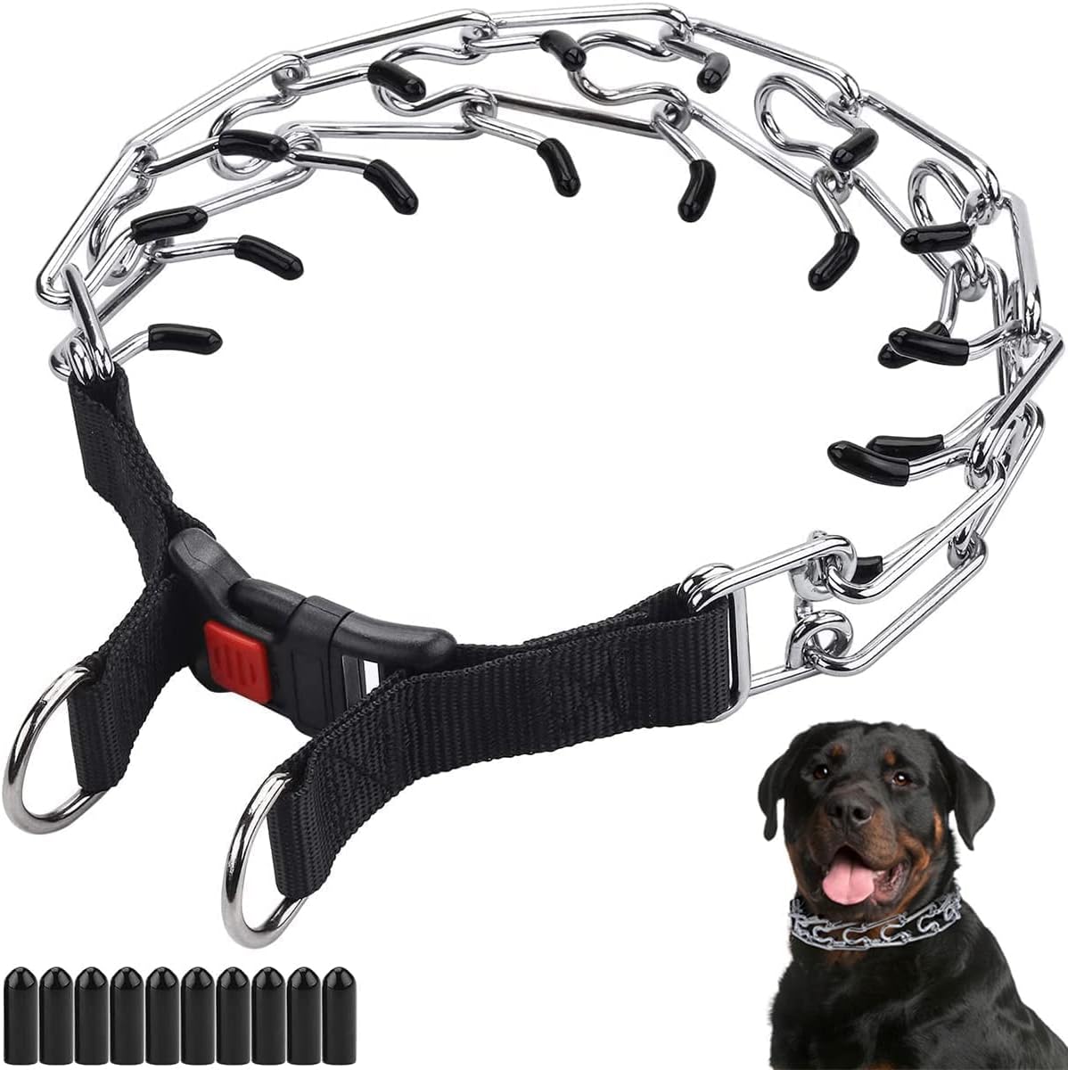 CBBPET premium imported dog behavior modification collar emphasizing the secure collar buckle attachment