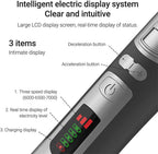 SWZEC low noise pet trimmer showing the premium titanium ceramic blade system up close.