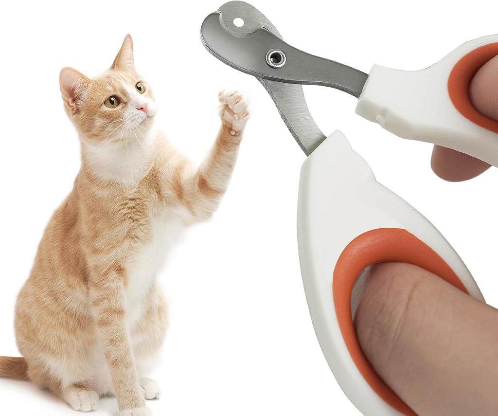 Vesslam safe pet claw trimmer with sharp angled stainless steel blade for kitten grooming.