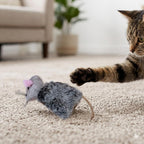 Packaging view of the 3 pieces of Ipetboom refillable cat mouse playthings.