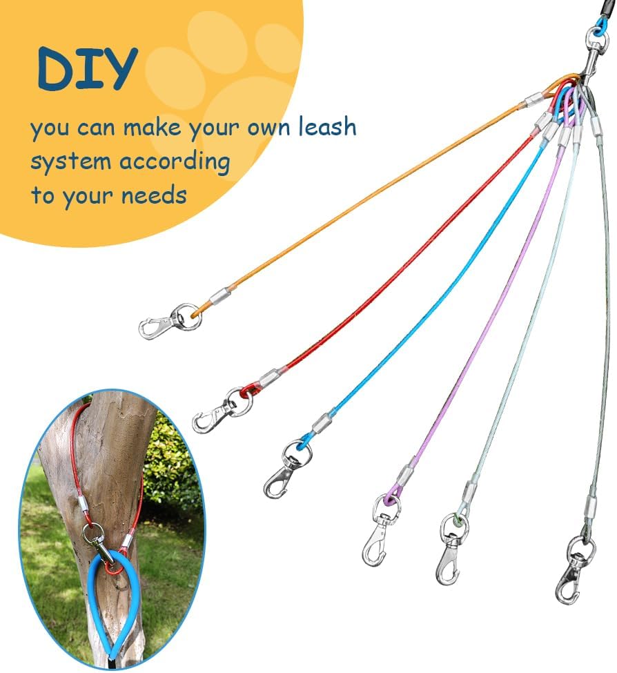 Two pack black metal dog leash extensions layout demonstrating premium USA imported pet gear.