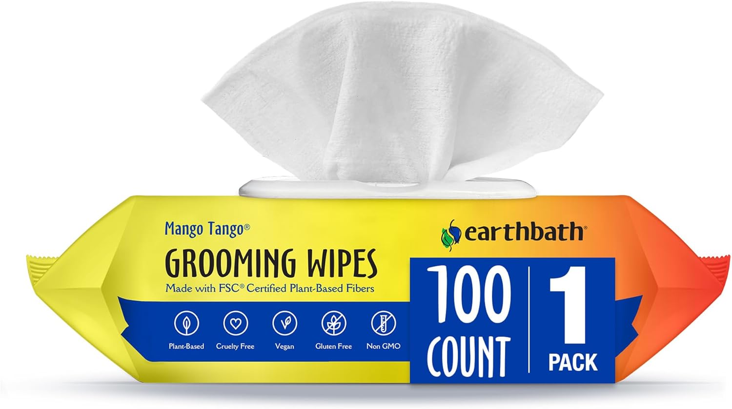earthbath, Hypo-Allergenic Grooming Wipes - Fragrance Free Dog Wipes for Paws and Butt, Best Pet Wipes for Dogs with Sensitive Skin, Made in USA, Cruelty-Free Dog Cleaning Wipes - 100 Count (2 Pack) - Image 14