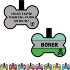 Silent Dog Tag Personalized with 5 Lines of Custom Deep Engraved Durable Soundless Silicone Pet ID Name Tag Bone Design Pink - Image 13