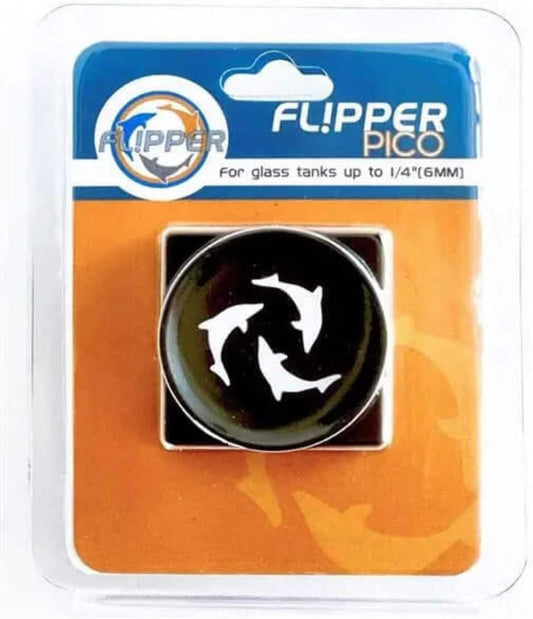 FL!PPER Flipper Pico 2 in 1 magnetic aquarium cleaner front view showing compact black handle.