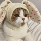 Rabbit Quiet Ears for Dogs & Cats - Knitted Dog Hats with Noise Protection & Warmth - Winter Hat & Head Wrap - Bunny Costume (Pink, Small) - Image 15