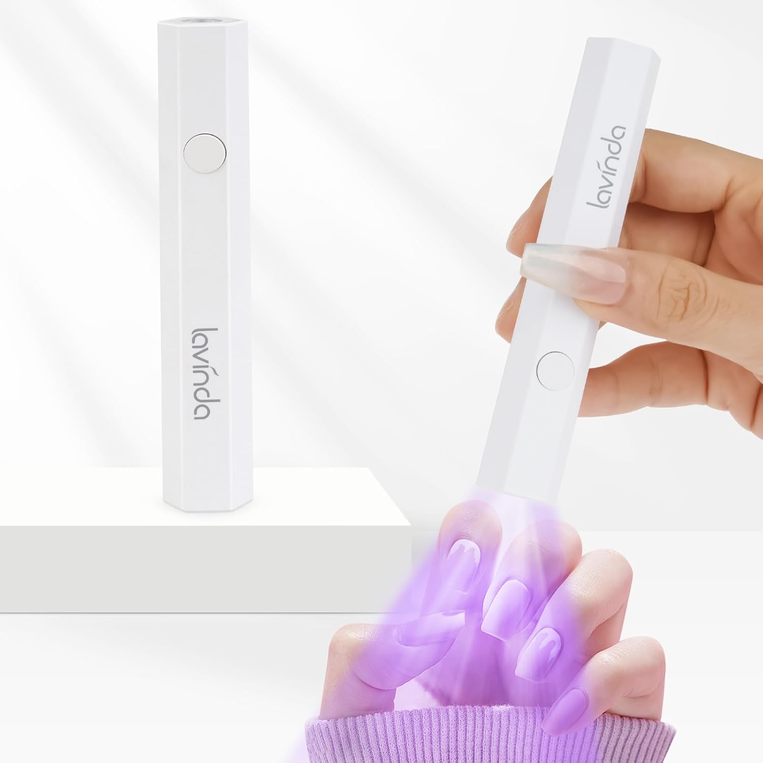 Lavinda handheld UV LED nail lamp front view for gel polish