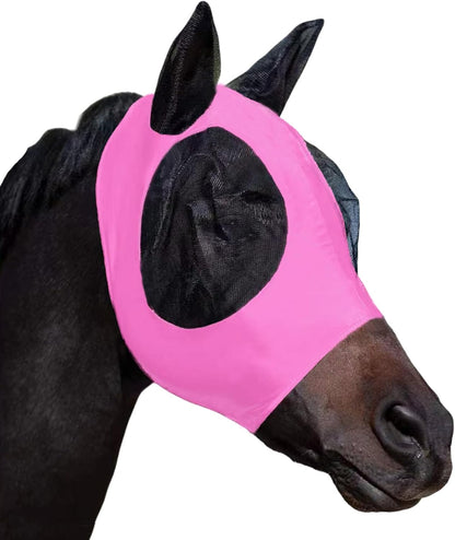 Medium horse wearing comfortable fit fly mask