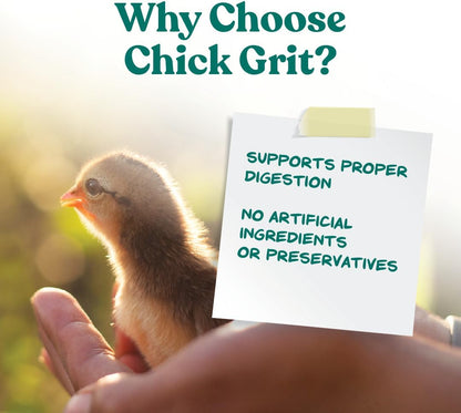 Back label details of Manna Pro chick grit with probiotics guaranteed analysis and feeding directions