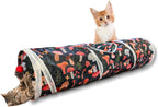 Sheldamy Cat Tunnel, S-2-Way Cat Tunnels for Indoor Cats, Collapsible Cat Play Tunnel, Interactive Toy Maze Cat House with 1 Play Ball for Cats, Puppy, Kitty, Kitten, Rabbit (Blue & Black) - Image 13