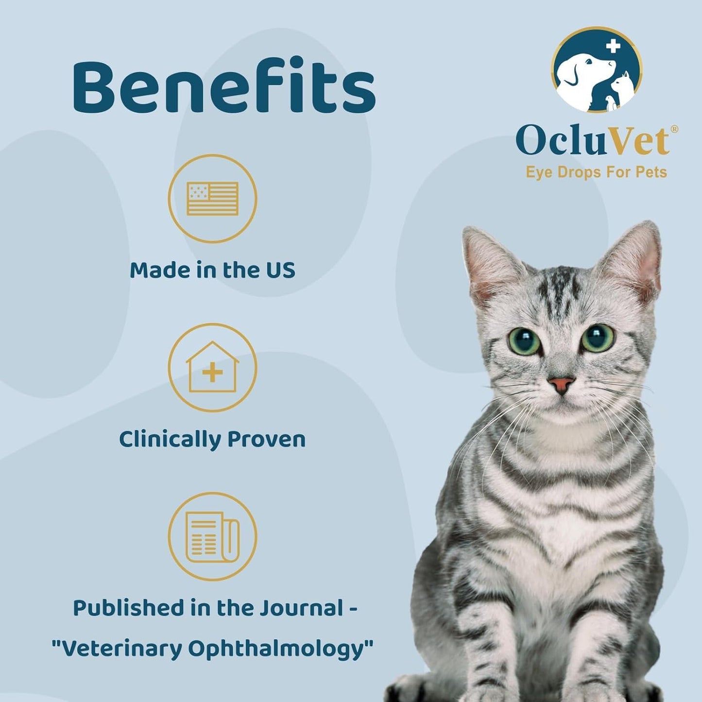 OcluVet nutritional lubricant eye drops with two percent NAC for cloudy eyes