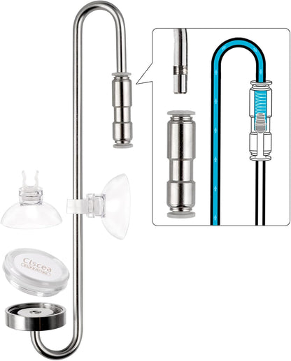 Aquarium Stainless Steel CO2 Diffuser Atomizer with Integrated Check Valve for Rimless Tanks, DC300-20 - Image 9