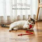NatureTails agile moving cat ball with elastic mesh tail alternative angle view
