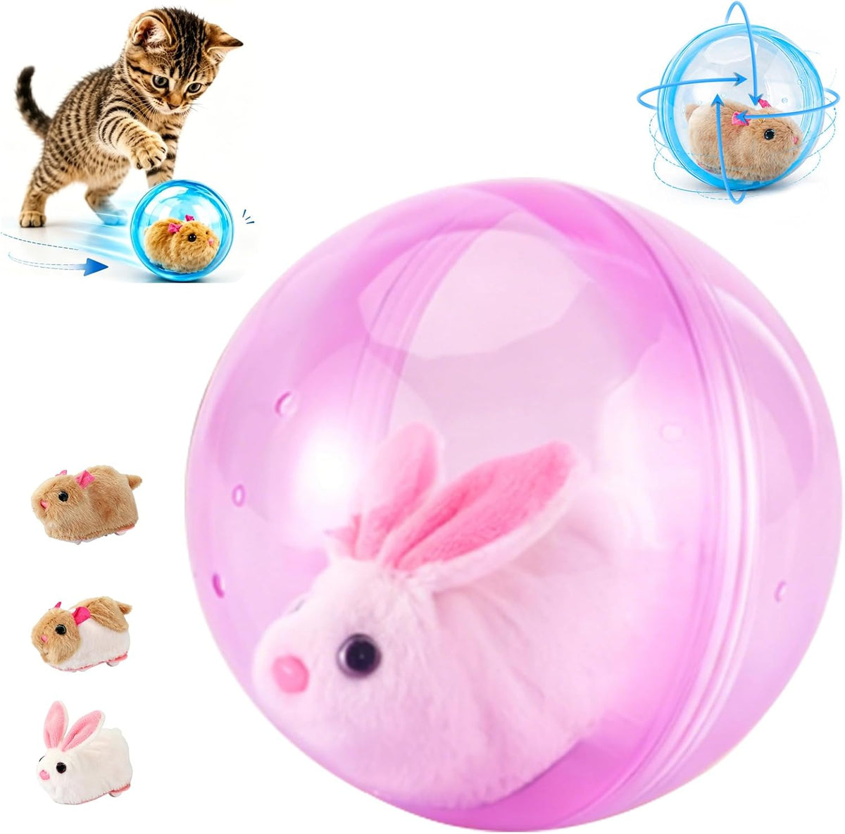 Packaging and contents of Sidmund imported interactive cat ball