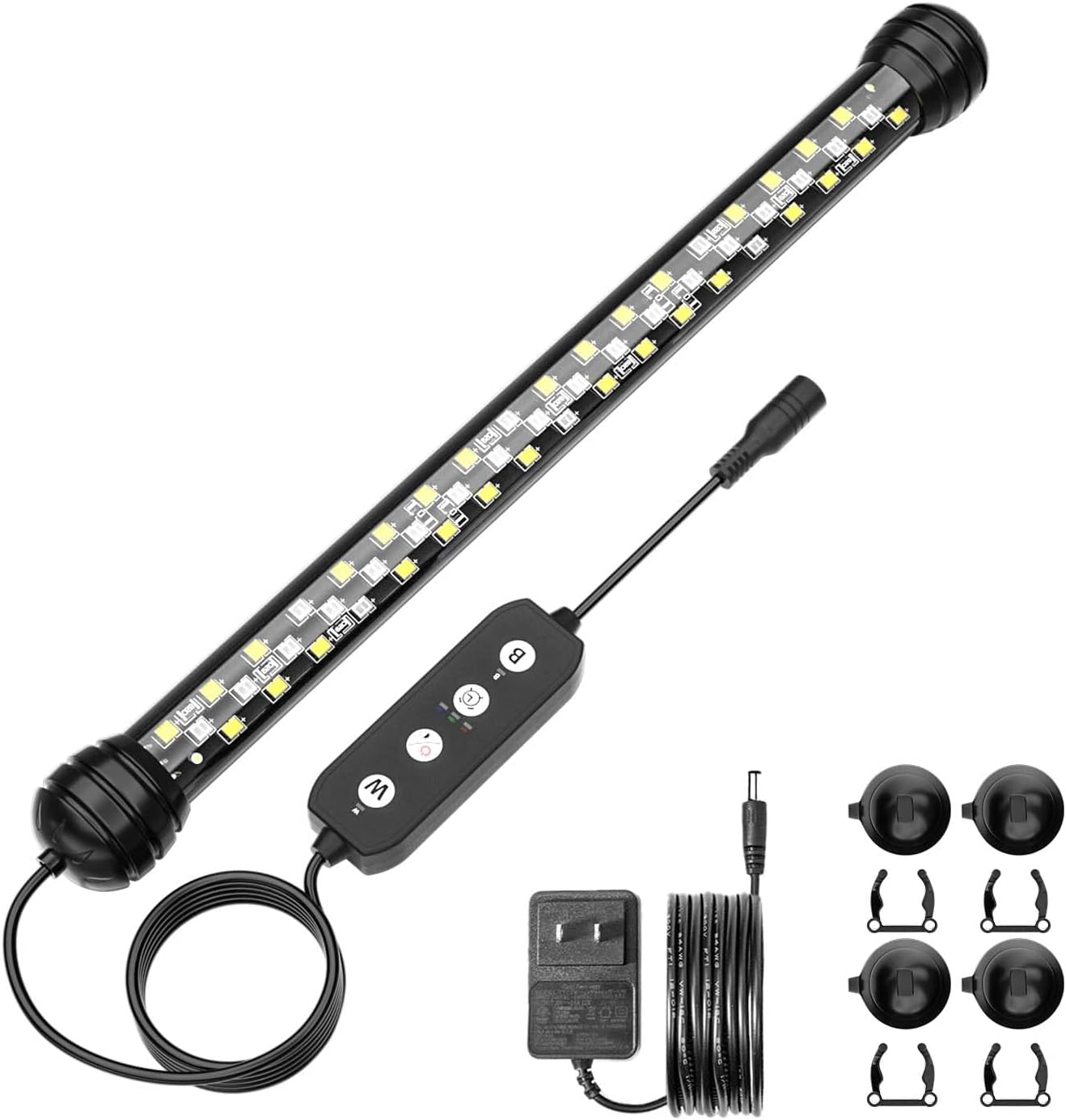 SEAOURA Led Aquarium Light with Timer, Submersible Aquarium Plant Light, Fish Tank Light with Auto On/Off, 3 Lighting Modes, Adjustable Brightness (26.8 in for 28-52inch Planted Tank), 14W - Image 9