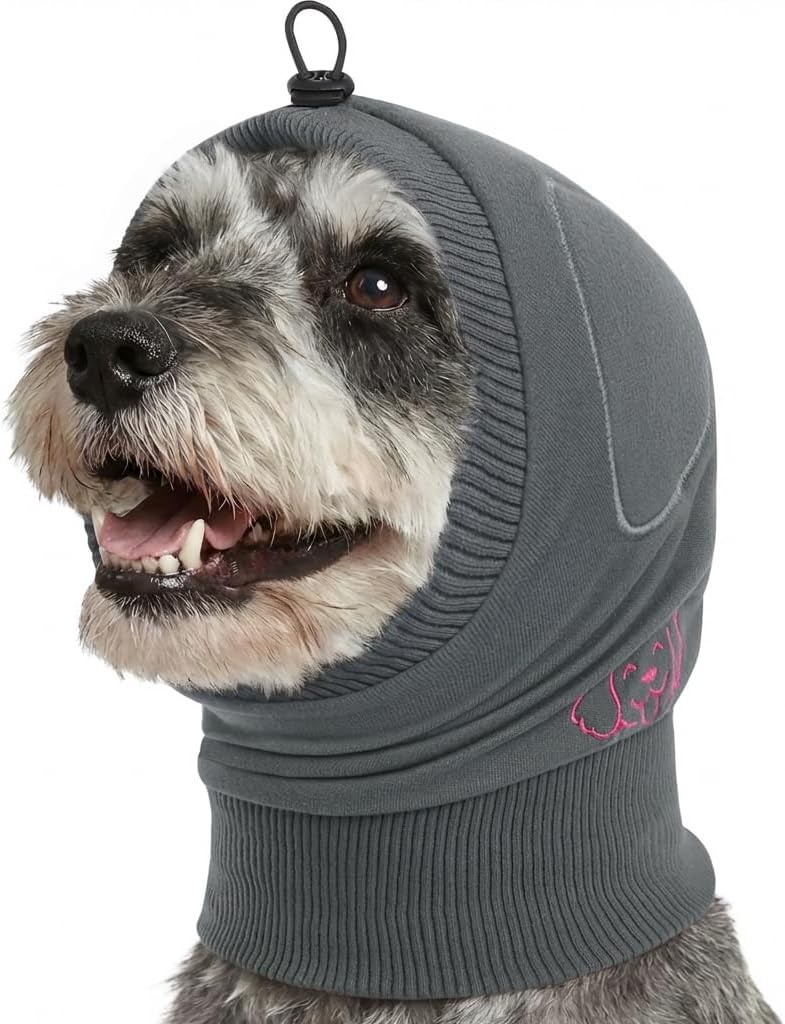 KOESON Adjustable Dog Calming Hoodie, No Shake Ear Wraps for Dogs with Sound-Absorbing Pads, Strechy & Soft Dog Ear Muffs Noise Protecion, Pet Head Covers for Thunder, Firework, Separation, Hematoma - Image 14