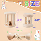 Fidwall interactive pet boredom buster rolling logs for indoor and outdoor enclosure enrichment