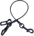 Vivaglory 28 inch chew proof dog seat belt in black front view