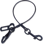 Vivaglory 28 inch chew proof dog seat belt in black front view