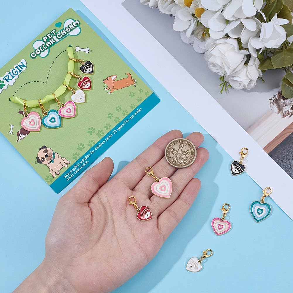 Multi-style evil eye charms for cat and dog collars