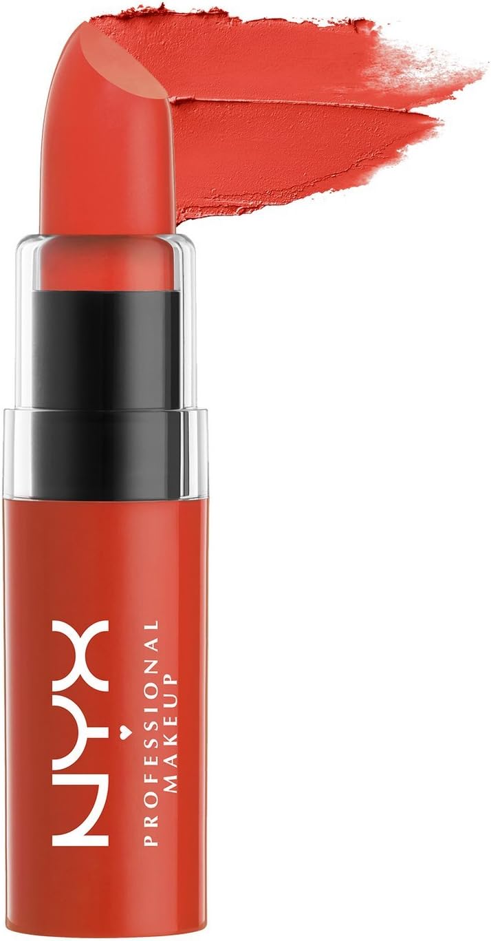 NYX Butter Lipstick Neon Lights shade swatch on a neutral background