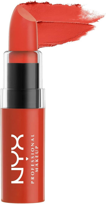 NYX Butter Lipstick Neon Lights shade swatch on a neutral background