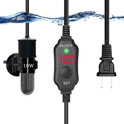 YukiHalu USB Powered Aquarium Heater, 10W Adjustable Mini Fish Tank Heater with External Temperature Controller, LED Display, Used for 0.5-1 Gallon Tank (10W USB) - Image 10