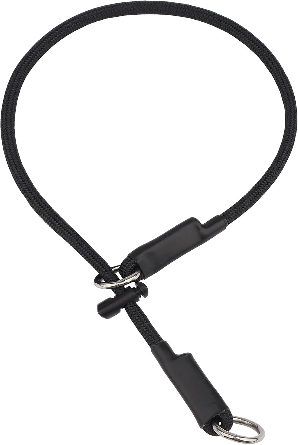 Fursdoly Martingale dog collar front view black nylon