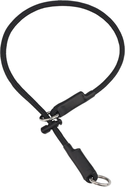 Fursdoly Martingale dog collar front view black nylon