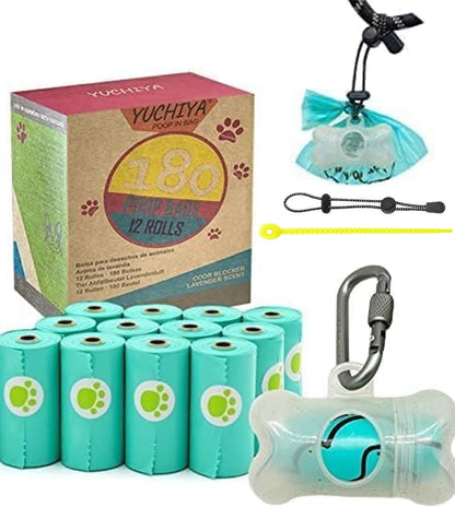 Dog Poop Pickup Bags Holder Dispenser with 1 Roll Random Color Leak-proof Scented Doggy Waste Bags and Carabiner with Safety Lock Plus Hook and Loop Fastener Never Loose on Leash Lead Again (Pink) - Image 10