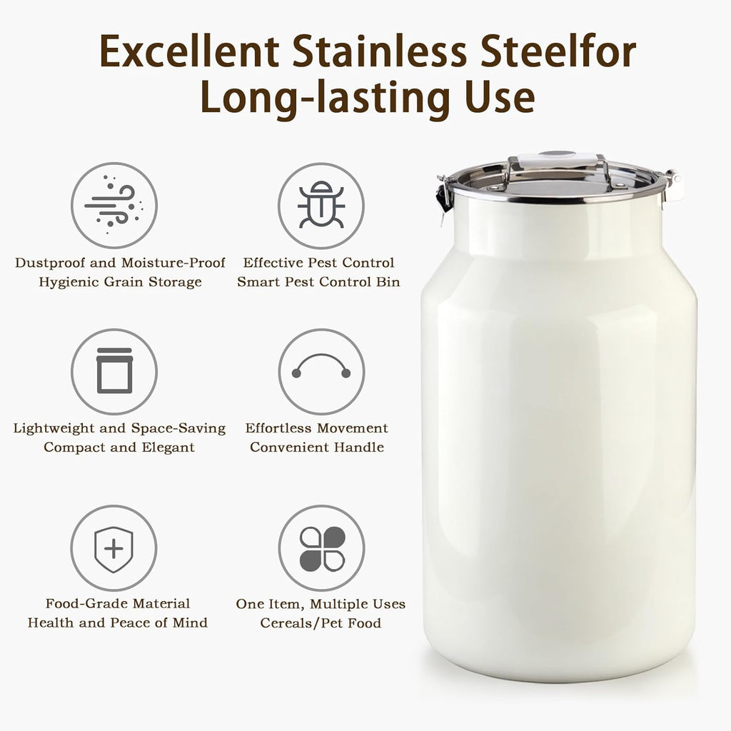 Airtight silicone seal detail on Aloxina pet food bin
