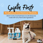 Using FurryFreshness spray to clean pet stains on home carpet