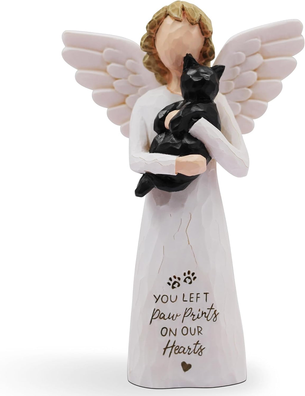 BORLESTA Cat Memorial Gifts for Loss of Cat, Pet Loss Sympathy Gift, Pet Cat Remembrance Gifts, Cat Mom Gift for Cats Lovers, Cat Statue Hand-Painted Figurines Angel (Gray) - Image 9
