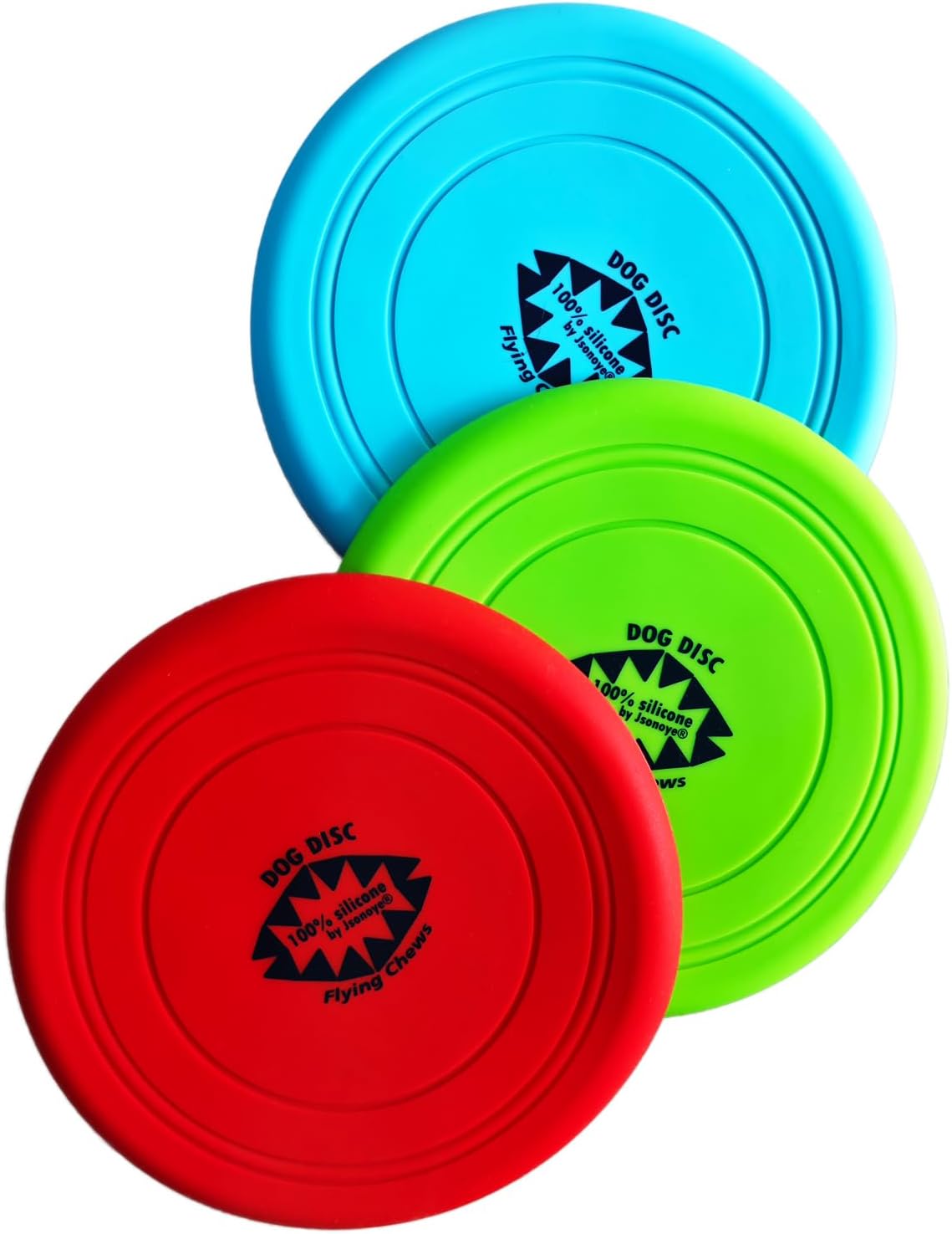 Durable soft silicone flying disc for dog fetch training