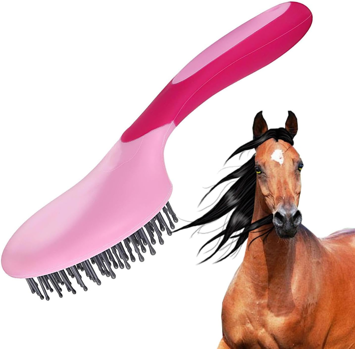 Shjxi horse mane and tail brush front view