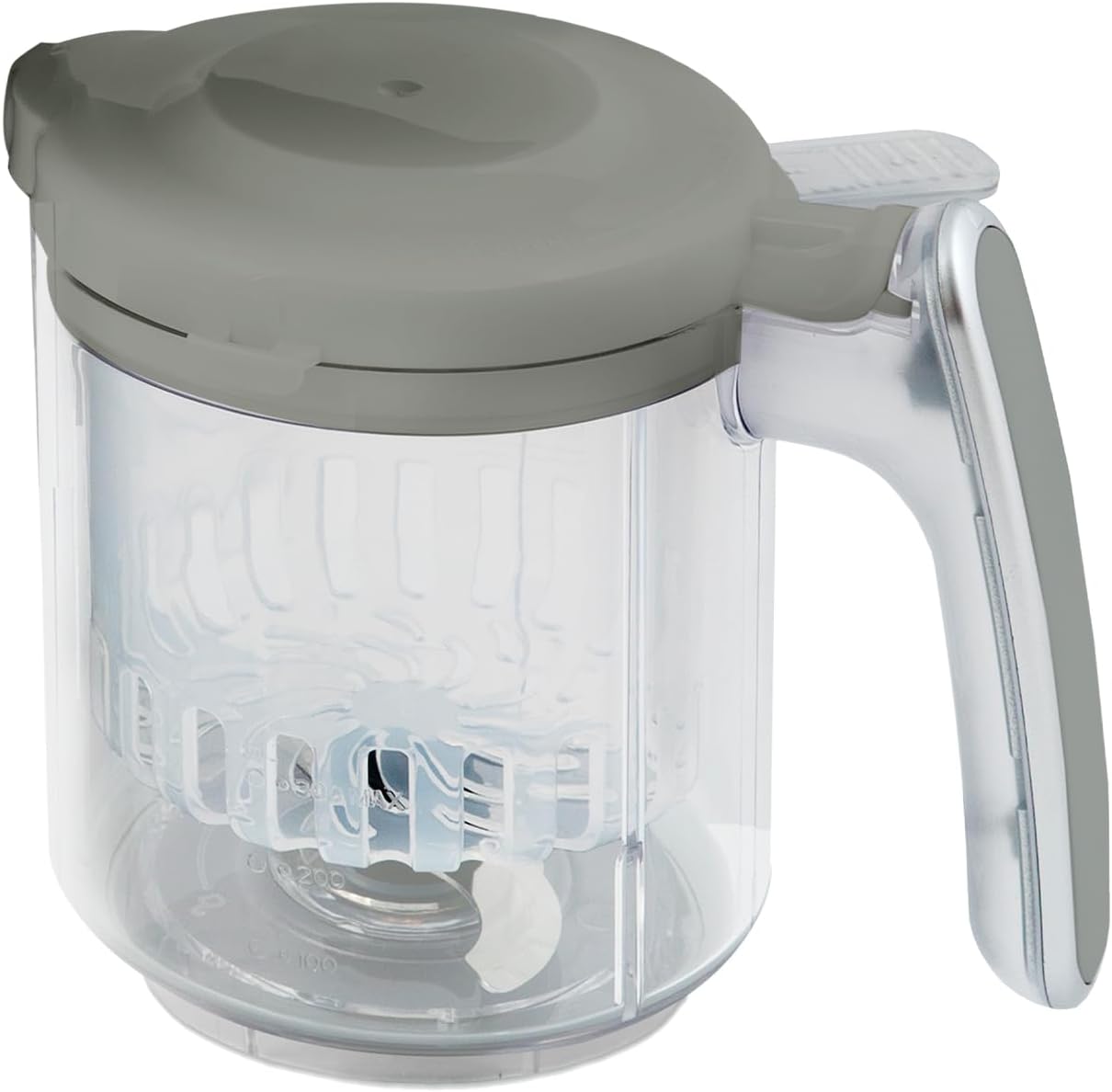 EVLA'S replacement stirring cup and blade front view for authentic baby food preparation