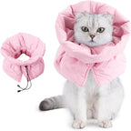 Side view of Leotrag waterproof cat recovery collar on a kitten