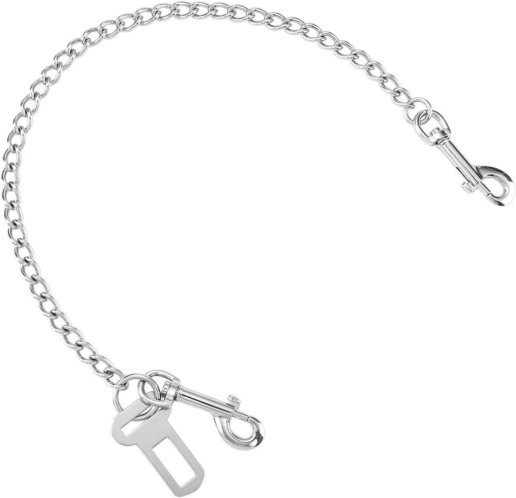 Mogoko Stainless Steel No chew Dog Car, Pet Vehicle Safety Restraint, Heavy Duty Big Canine Dog Car Leash Strap with Double Clip and Latch Attachment-25 Inch - Image 10