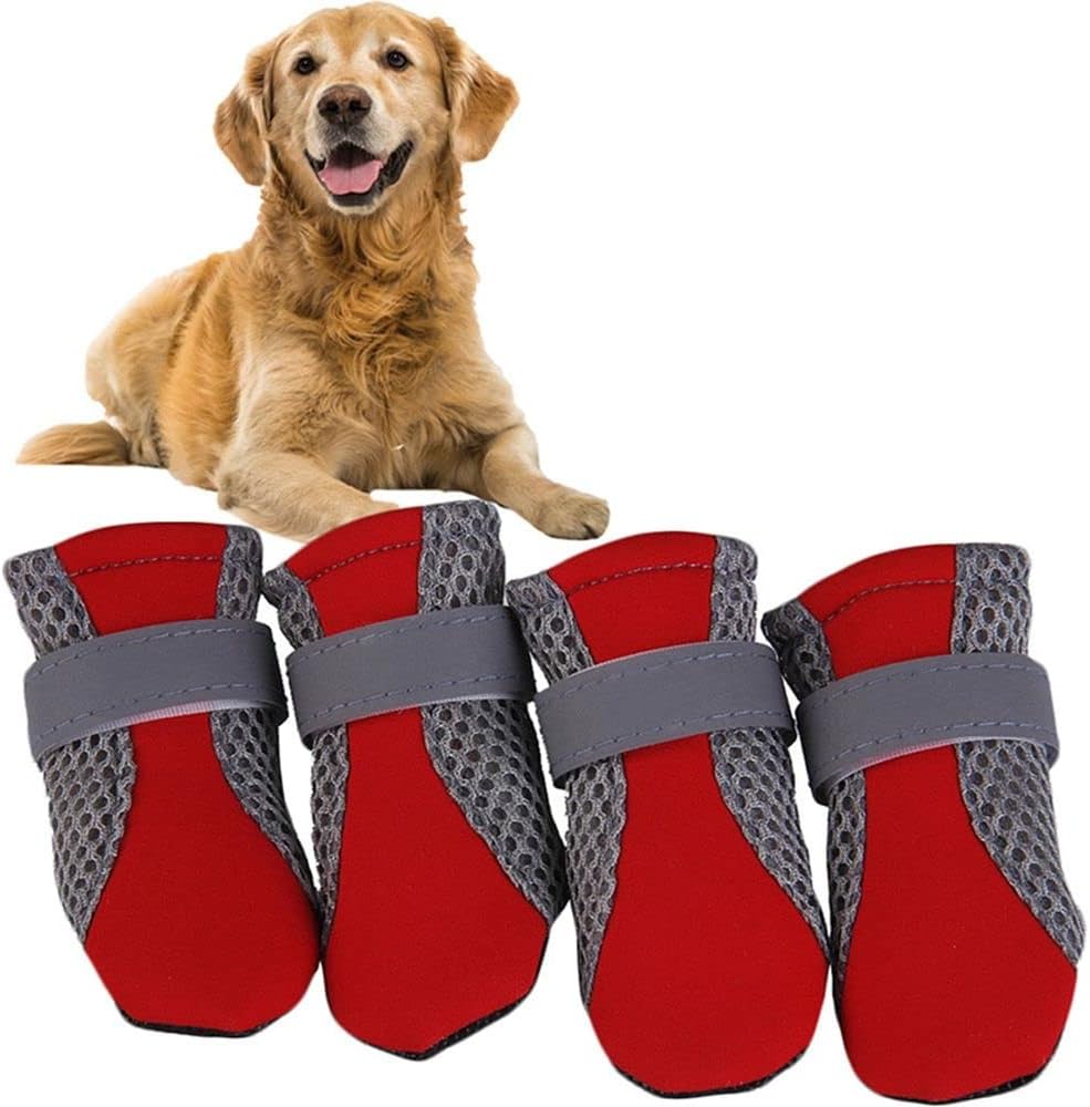 Adjustable Velcro strap detail on Sunweihaoa dog booties