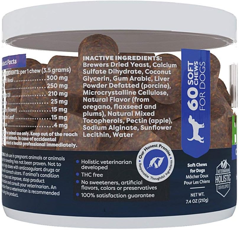 Veterinarian formulated hemp calming bites for dog separation anxiety