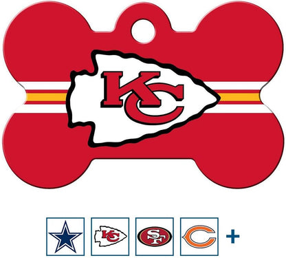 GoTags Personalized Detroit Lions Dog Tag, Brass Metal Bone Shape Pet ID Tag Engraved with Name and Custom Text, Every NFL Football Team Pet Apparel (Large) - Image 12