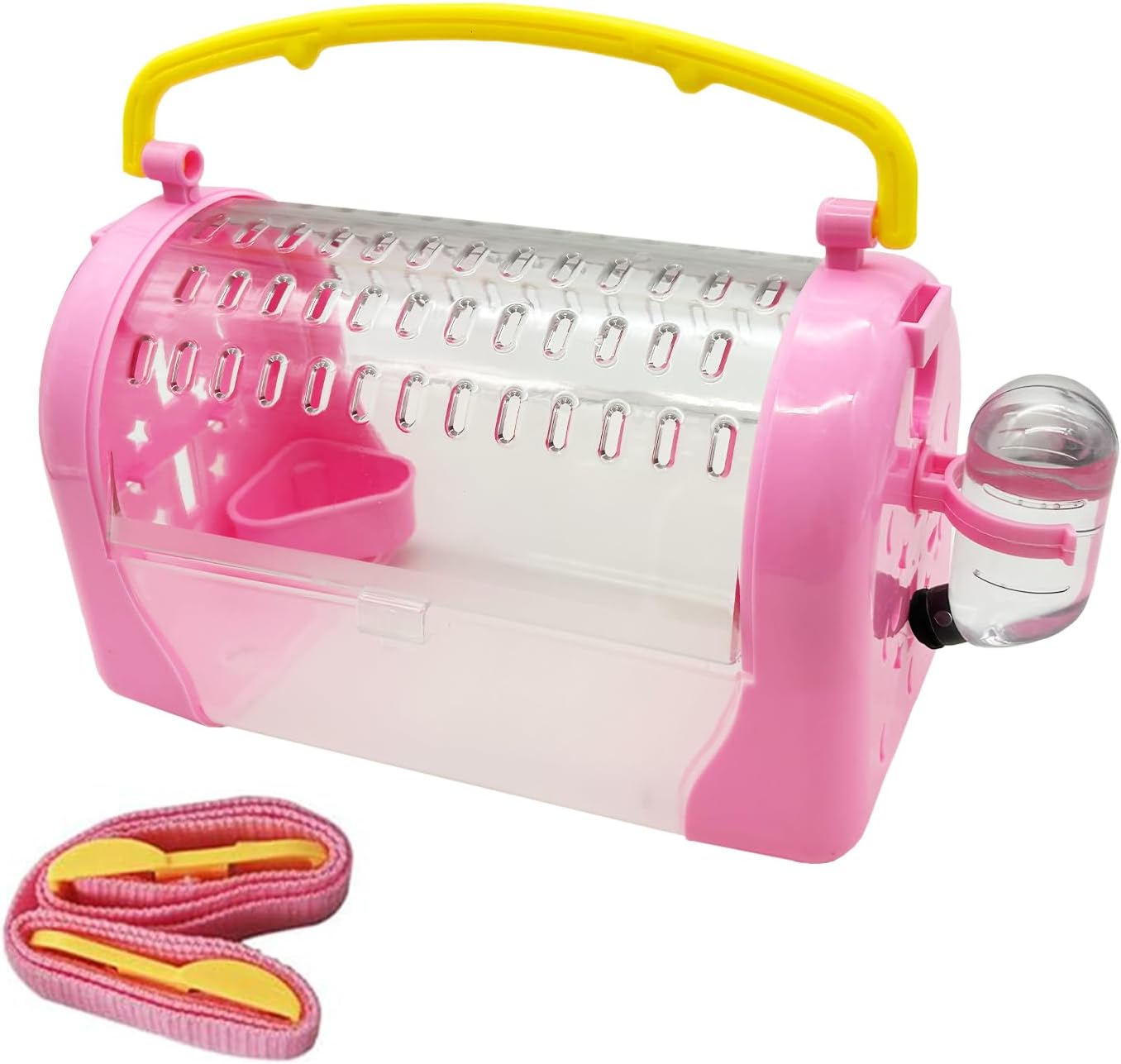 kathson Hamster Cage Travel Carrier Portable Cage with Water Bottle Outgoing Cage and Adjustable Strap Pet Cage for Small Pet Hedgehog Sugar Glider Squirrel MiceBlue - Image 8
