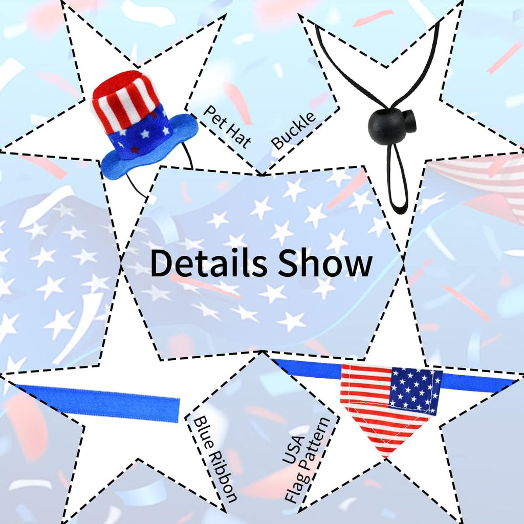 Adjustable strap features on the miniature Uncle Sam hats.