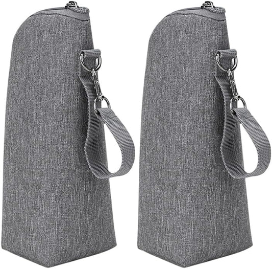 Besportble 2pcs insulated milk bottle warmer bags front view