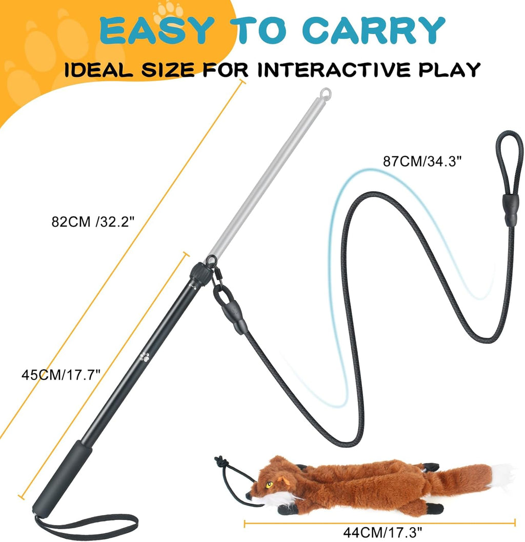 High tension nylon rope attachment on the YILAKO interactive dog training stick