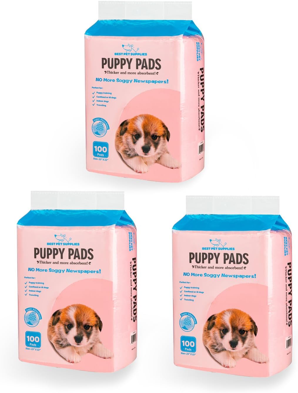Best Pet Supplies XL (36 x 28 Inches) Puppy Pads 100 Count - Super Absorbent Dog Training Pads, Quick-Dry, Odor Control, Disposable Pee Pads, Leak-Proof Wee Wee Pads for Indoor Dogs - Baby Blue - Image 12